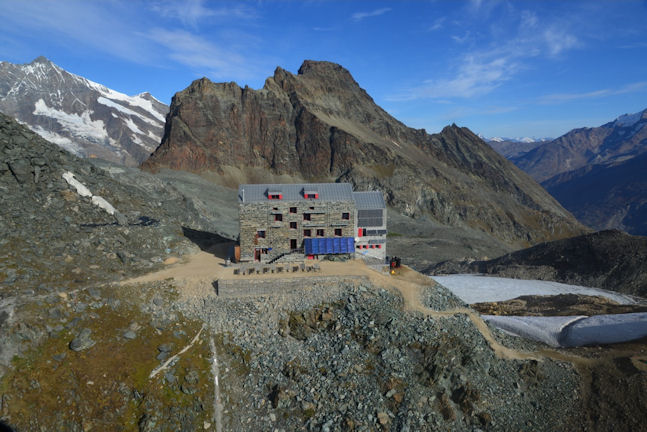 the hut and terrace